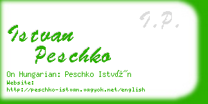 istvan peschko business card